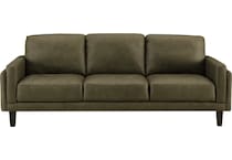 lusso green leather sofa   