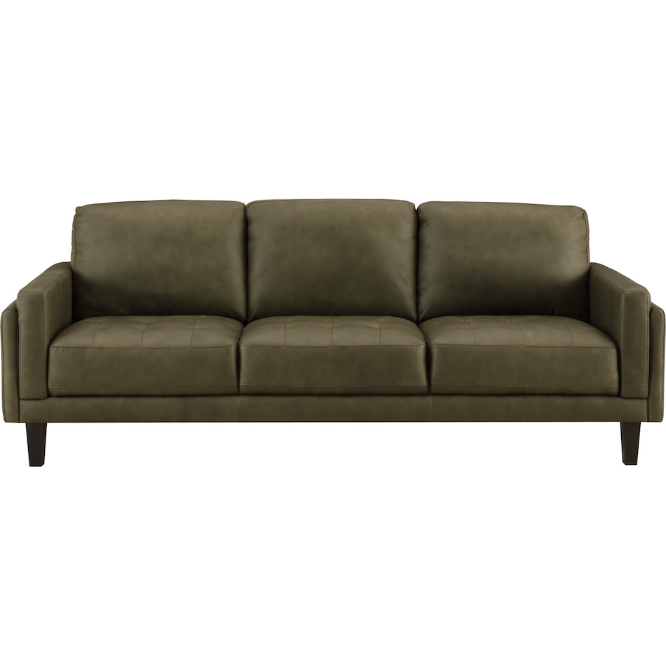 lusso green leather sofa   