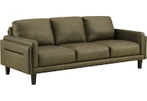 lusso green leather sofa   
