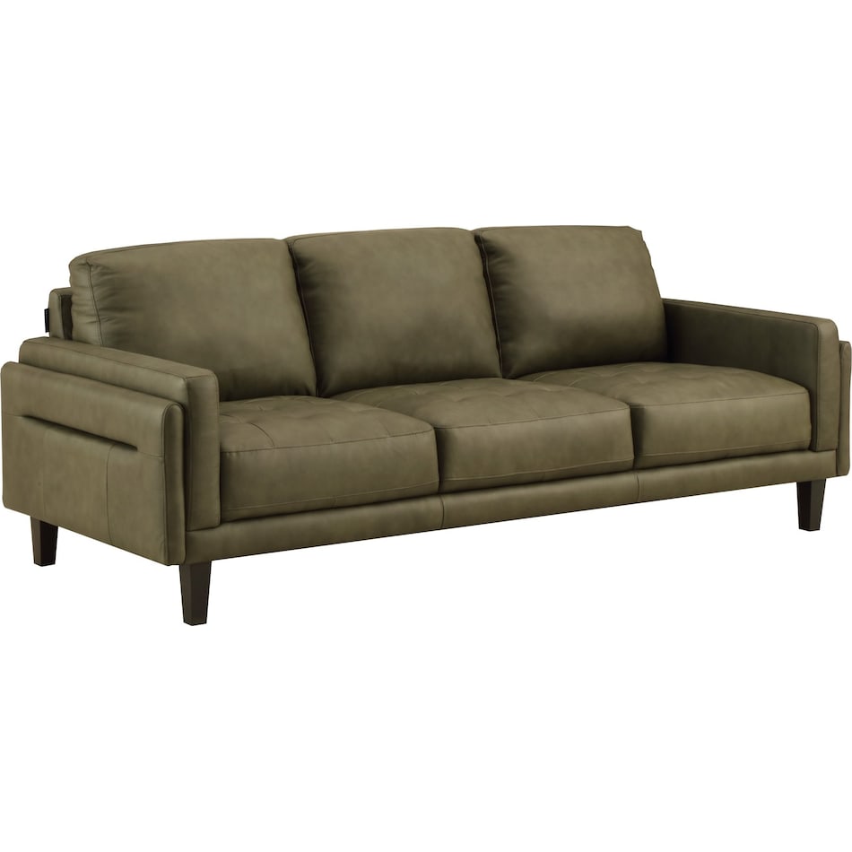 lusso green leather sofa   