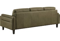 lusso green leather sofa   