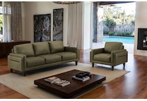 lusso green leather sofa   