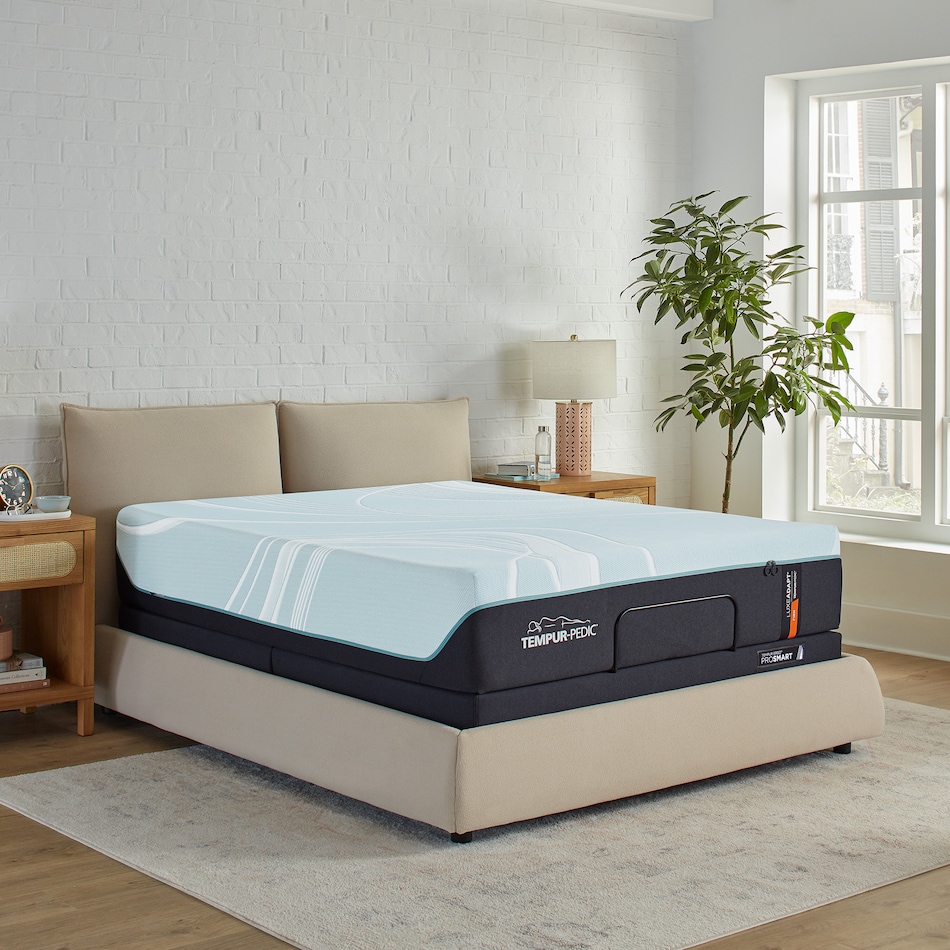 luxe adapt  firm blue mattress king   