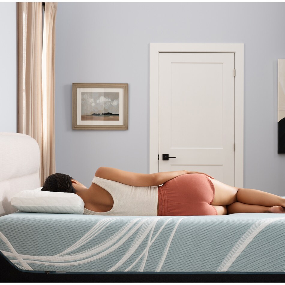 luxe adapt  firm blue mattress king   