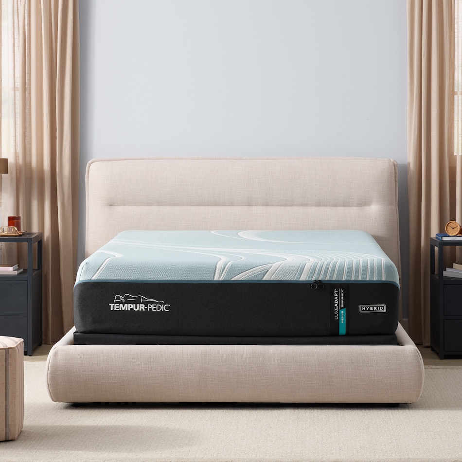 luxe adapt  medium hybrid blue mattress cal king   