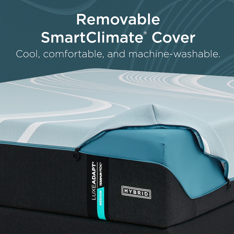 luxe adapt  medium hybrid blue mattress king   