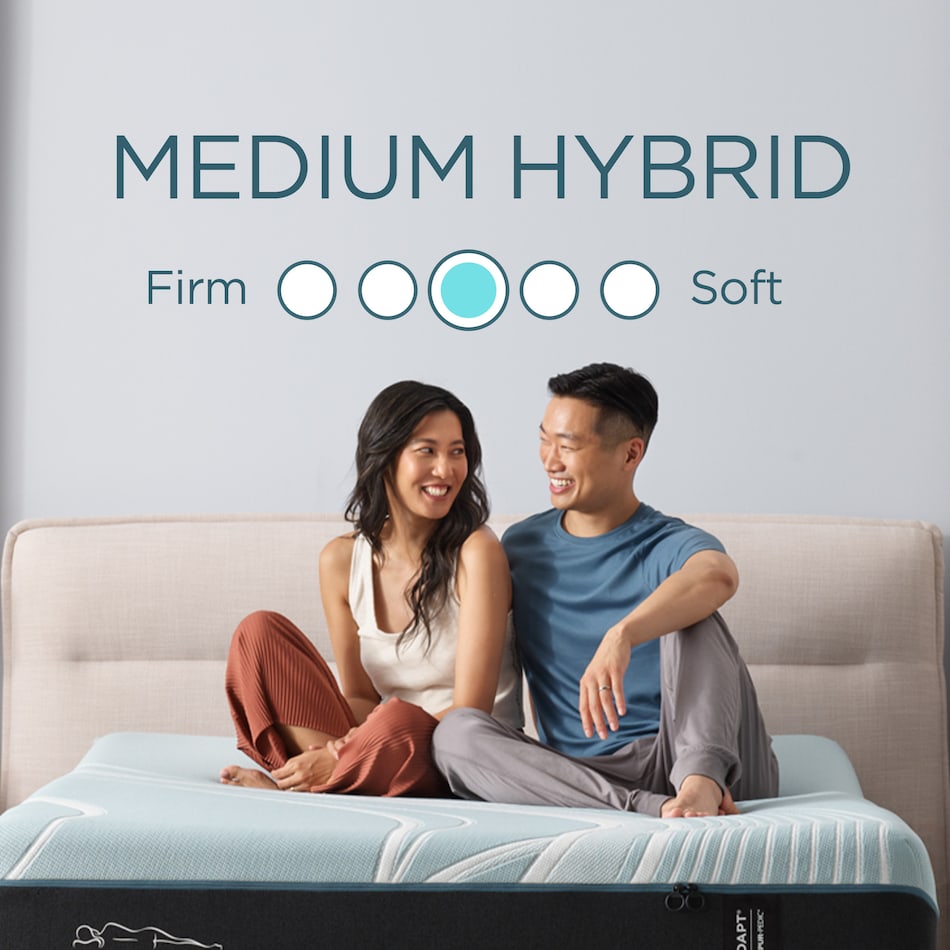 luxe adapt  medium hybrid blue mattress king   
