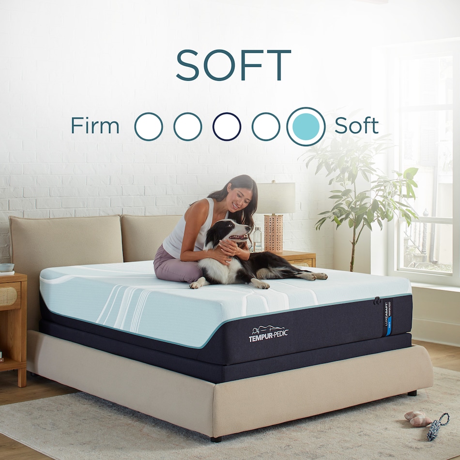 luxe adapt  soft blue mattress cal king   