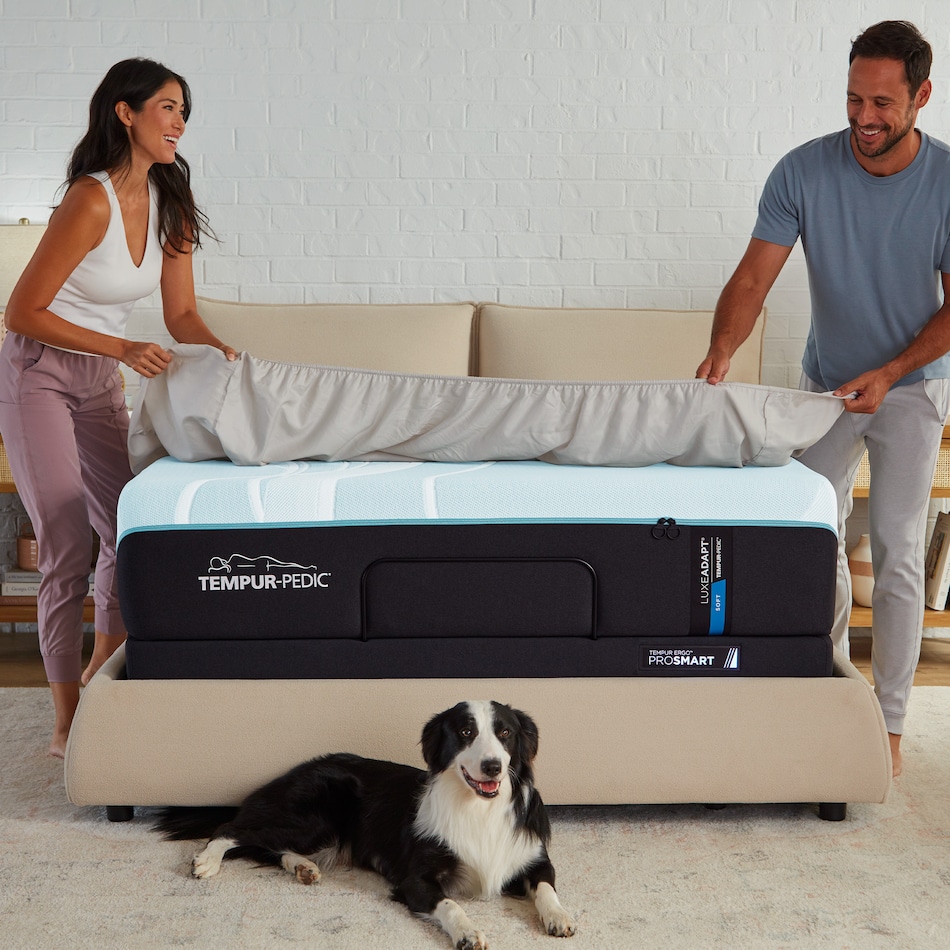 luxe adapt  soft blue mattress king   