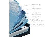 luxe breeze  medium hybrid mattress king   