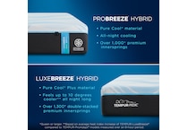 luxe breeze  medium hybrid mattress king   