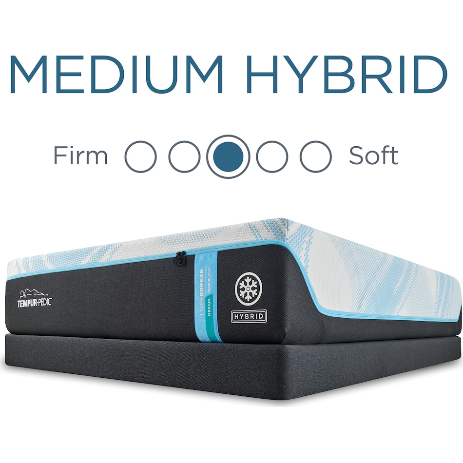 luxe breeze  medium hybrid mattress queen   