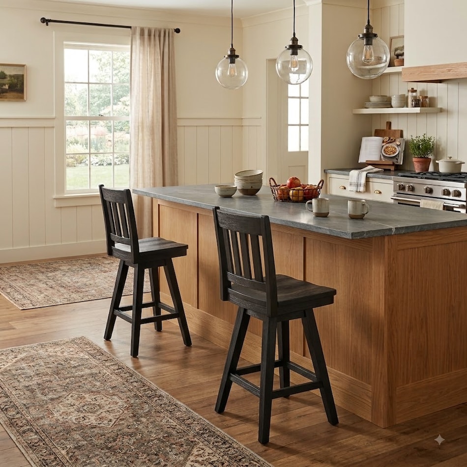 lydia black barstool   
