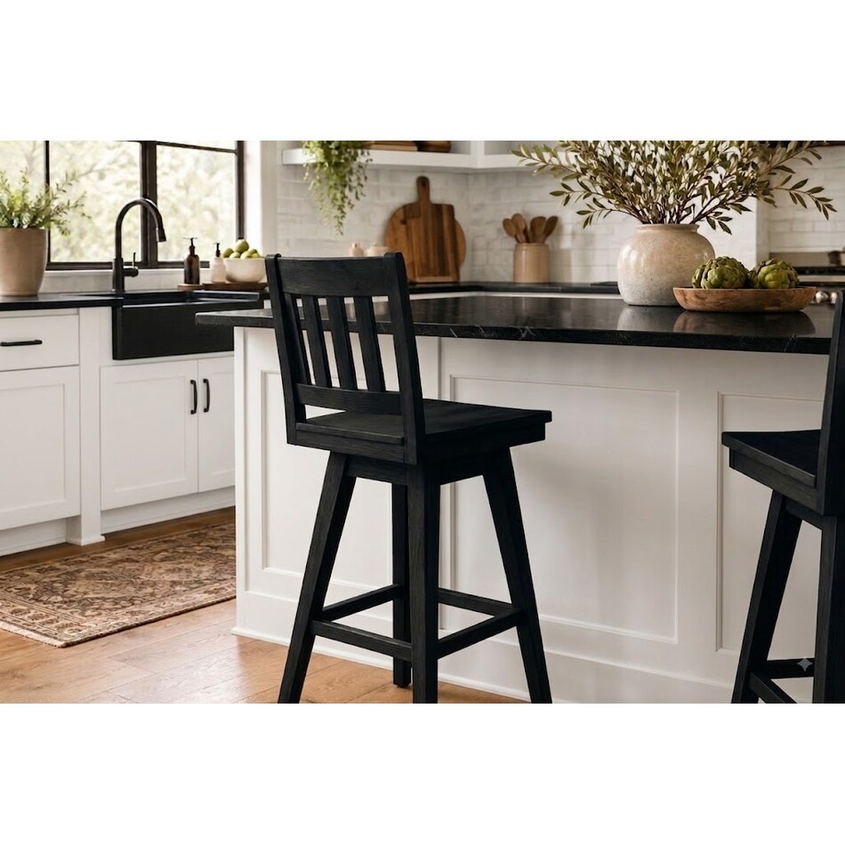 lydia black barstool   