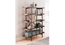 lyncott brown bookcase   