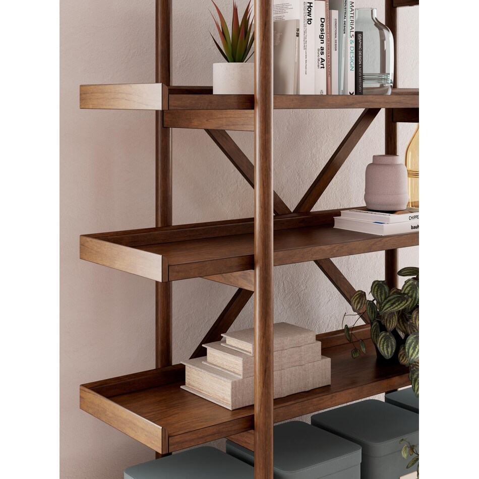 lyncott brown bookcase   