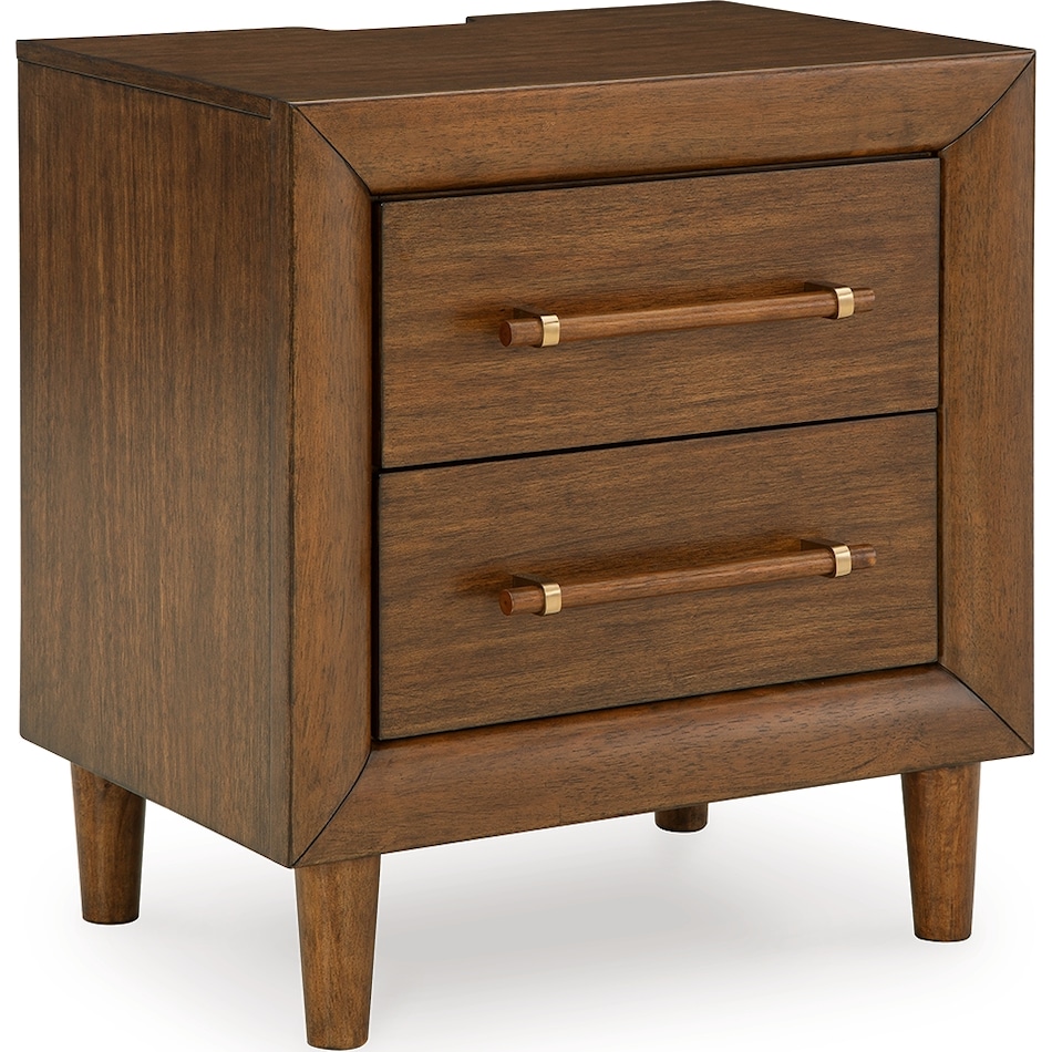 lyncott brown nightstand   