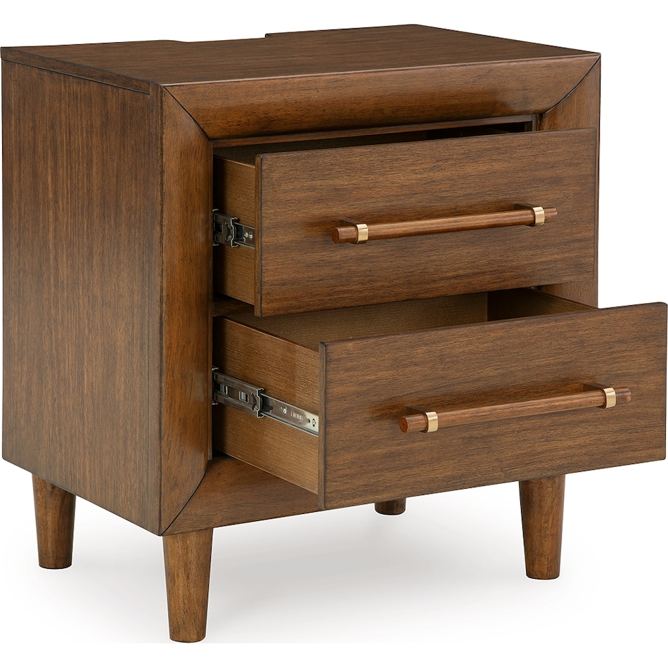 lyncott brown nightstand   
