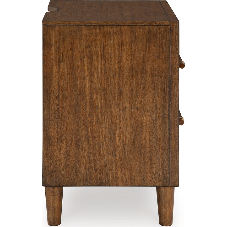lyncott brown nightstand   