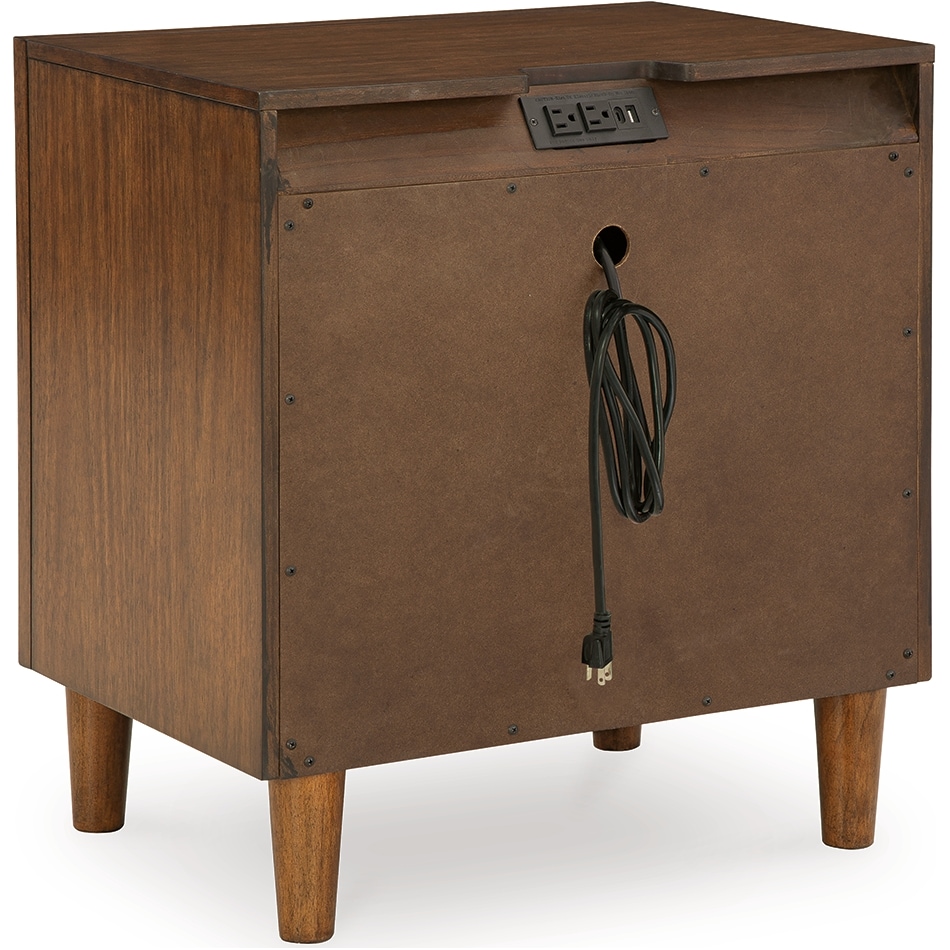 lyncott brown nightstand   