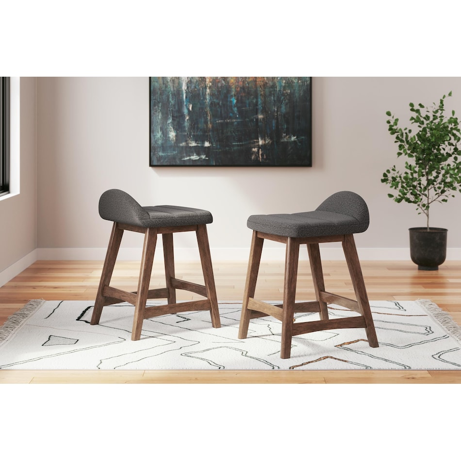 lyncott charcoal counter chair   