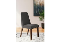 lyncott charcoal side chair   