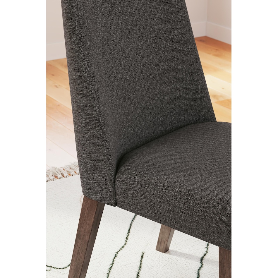 lyncott charcoal side chair   