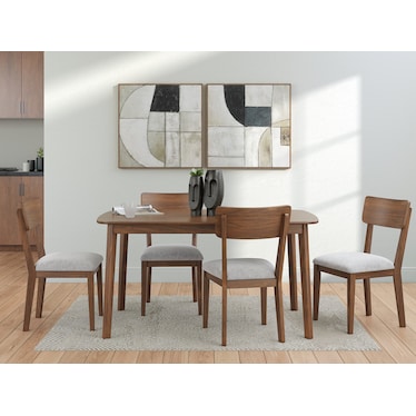 LYNCOTT DINING TABLE AND 4 CHAIRS (SET OF 5)