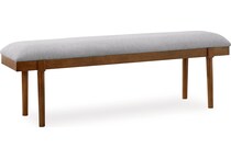 lyncott grey brown bench   