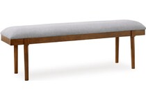 lyncott grey brown bench   