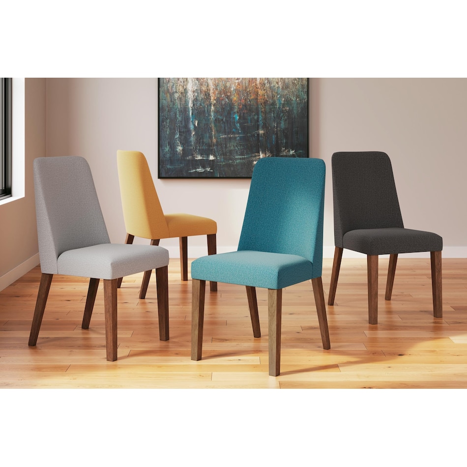 lyncott grey side chair   