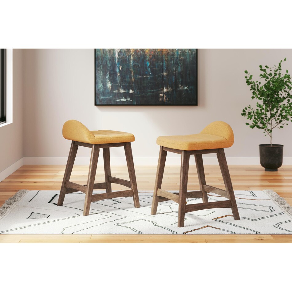 lyncott mustard counter chair   