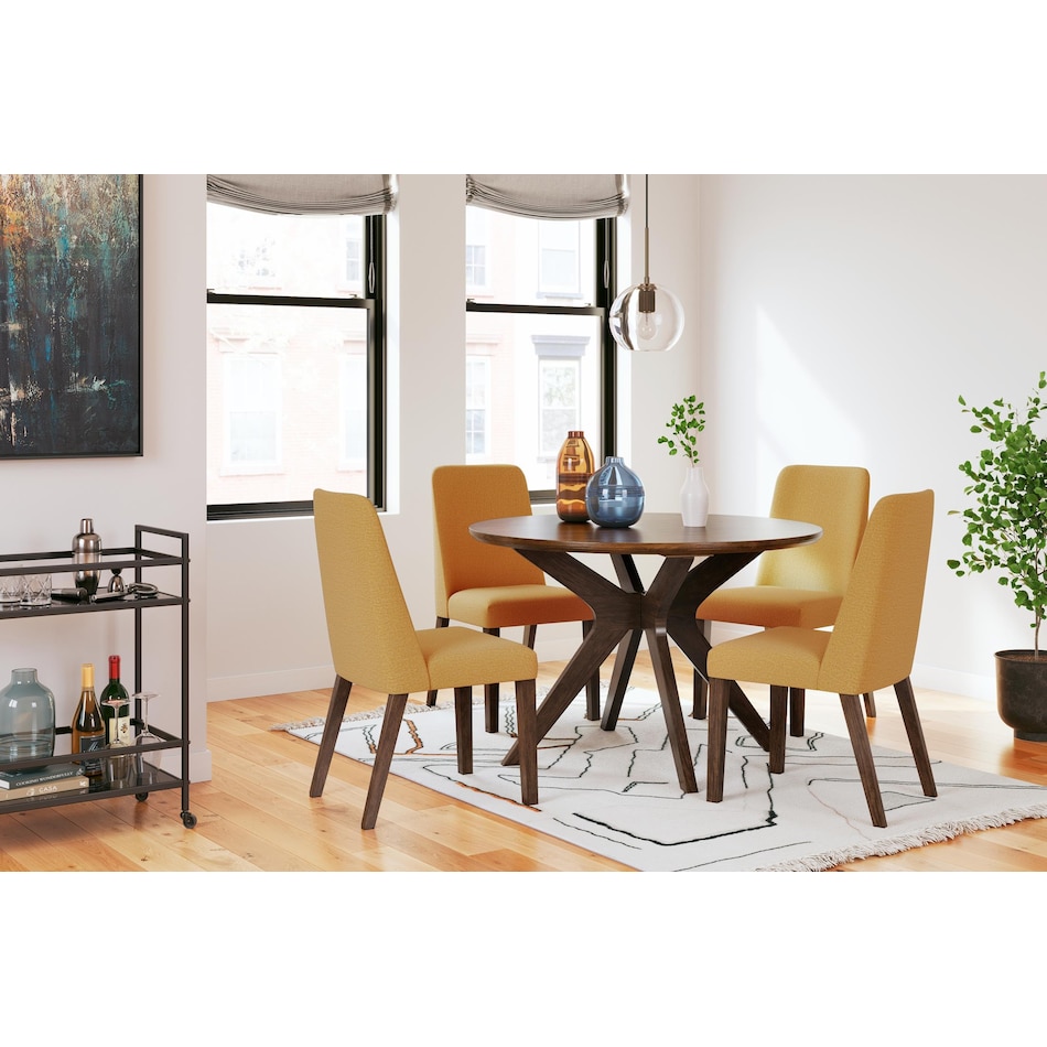 lyncott mustard side chair   