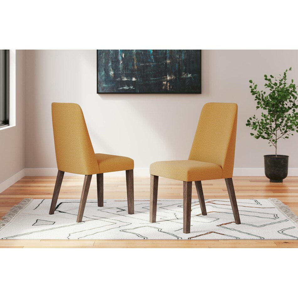 lyncott mustard side chair   