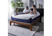 m night ice split head queen chassis blue white mattress queen   
