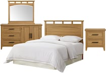 mac vintage gray queen headboard   