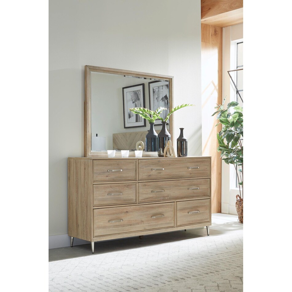 madison brown light mirror   