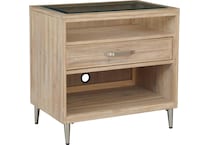 madison brown light nightstand   