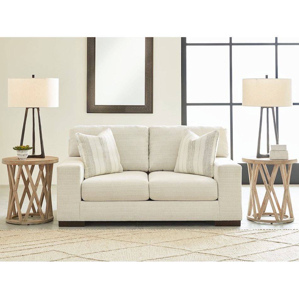 maggie white loveseat   