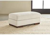 maggie white ottoman   
