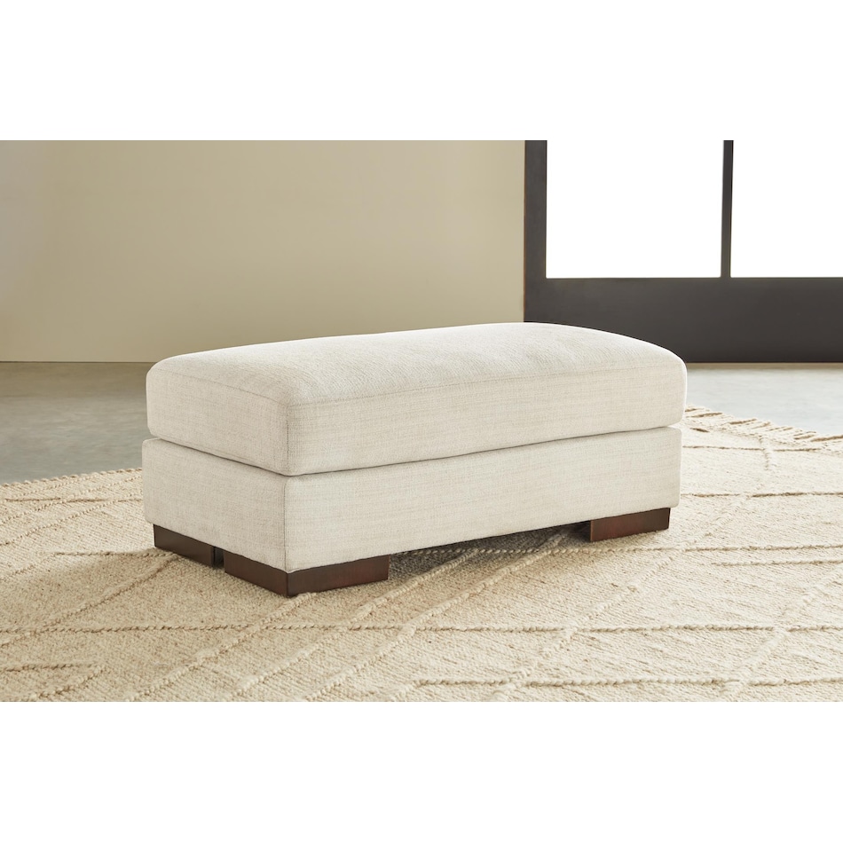 maggie white ottoman   
