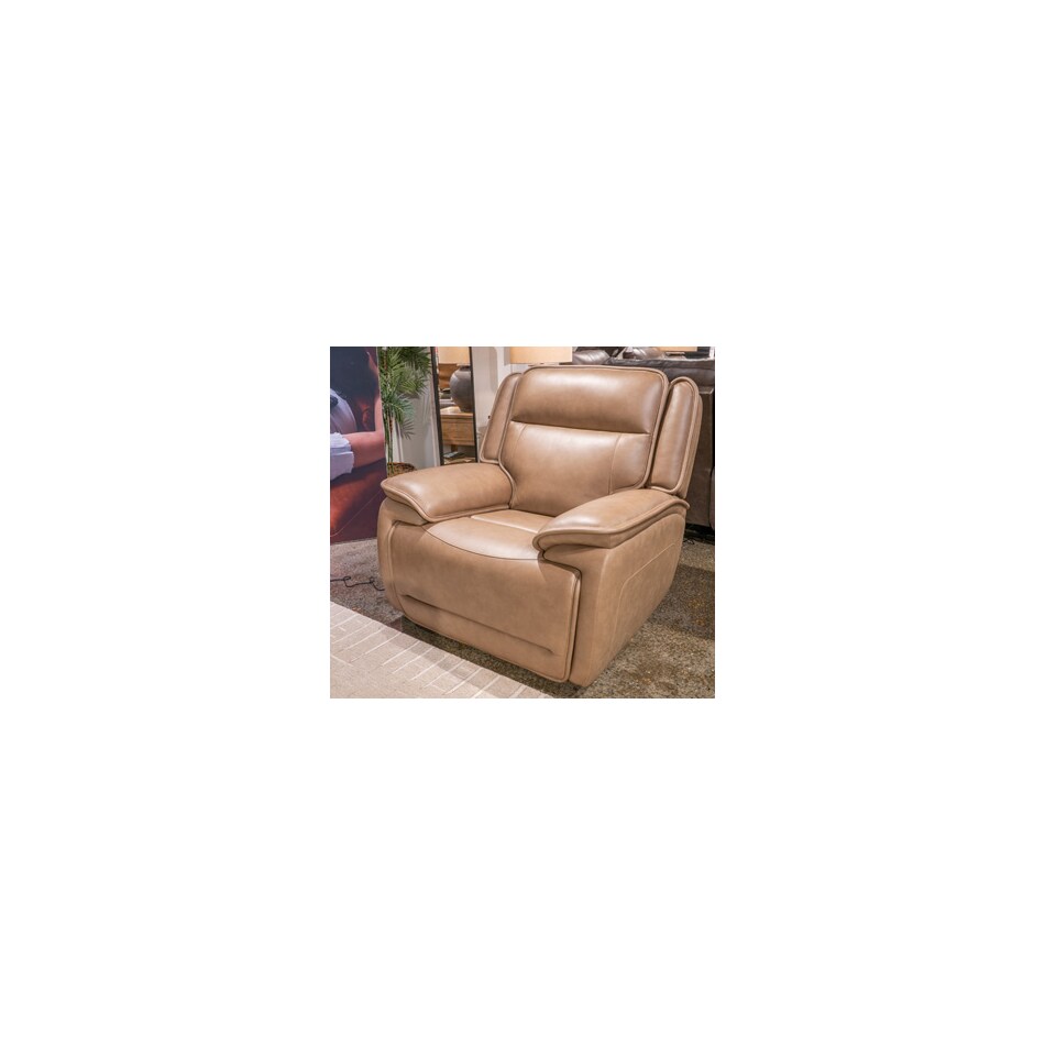 malcesine brown power leather recliner   