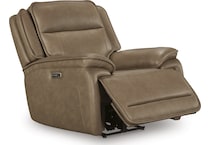 malcesine brown power leather recliner   