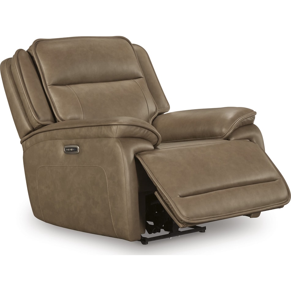 malcesine brown power leather recliner   