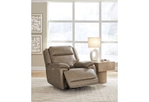 malcesine brown power leather recliner   