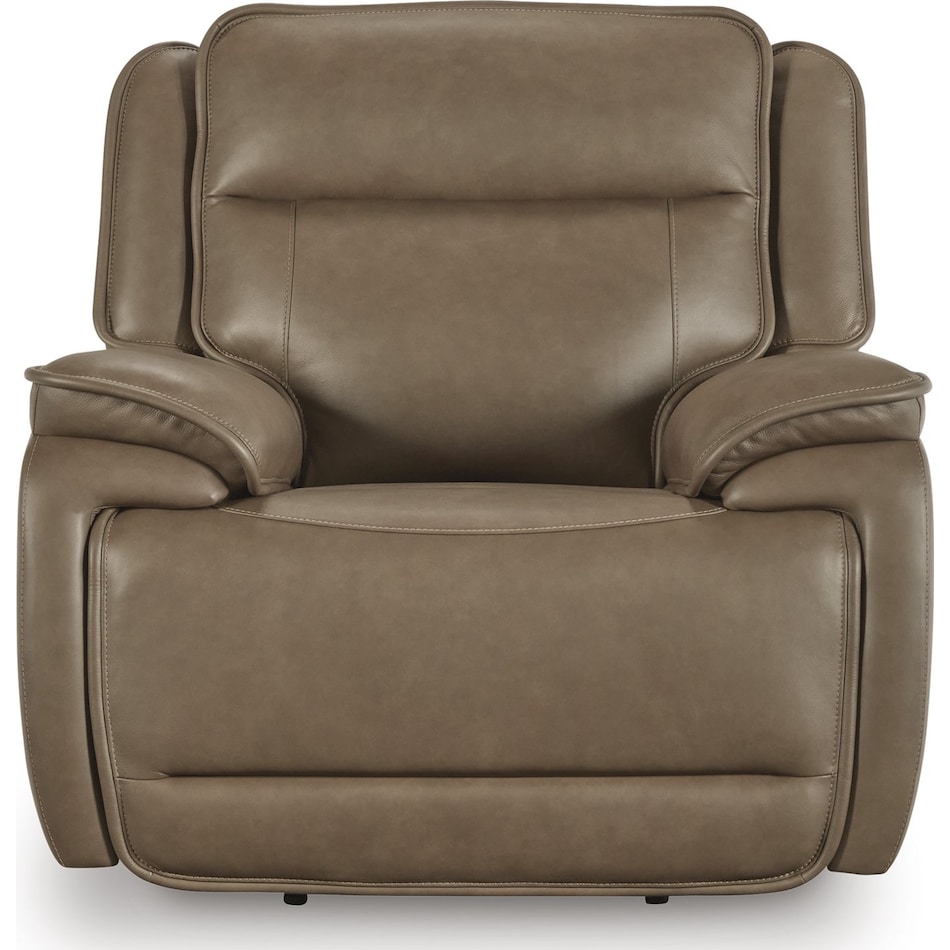 malcesine brown power leather recliner   