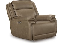 malcesine brown power leather recliner   