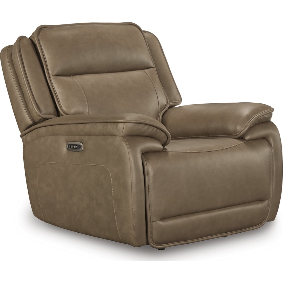 malcesine brown power leather recliner   