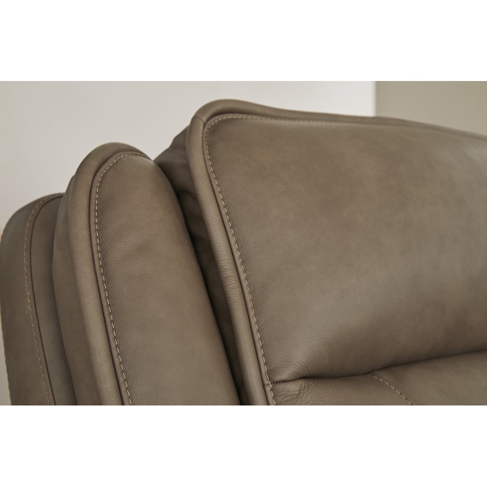 malcesine brown power leather recliner   