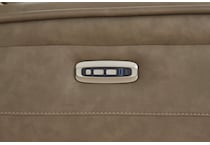 malcesine brown power leather reclining console loveseat   